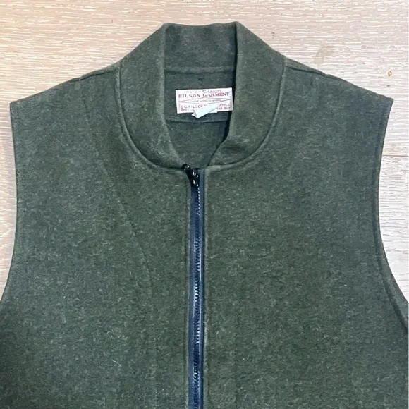 Filson Wool Vest Liner in Forest Green - Picture 5 of 10
